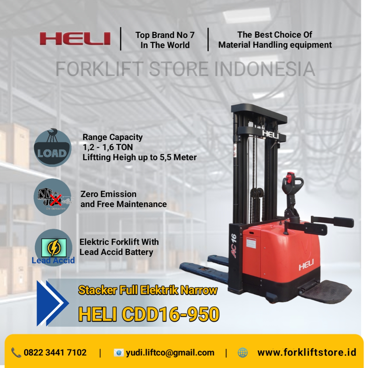 NARROW STACKER 1,2 - 1,6 TON