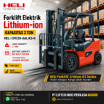 Jual forklift elektrik lithium HELI performa tinggi